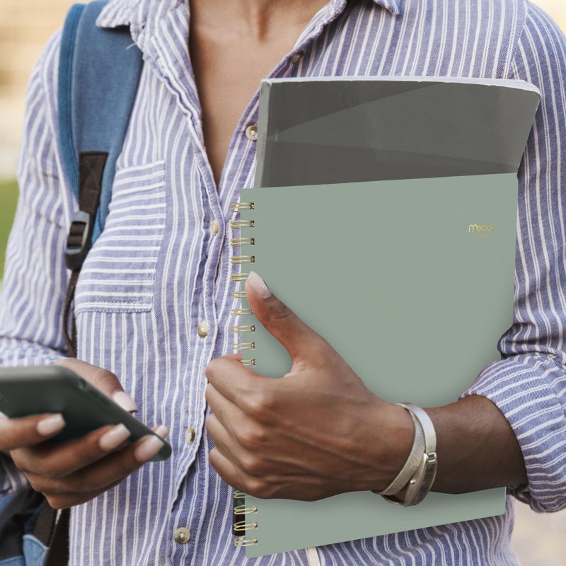 Mead 2026 Planner, Weekly & Monthly, 15-Month, 8-1/2"" x 11"", Large, Basic, Sage Green (CRW6209326) - Image 4